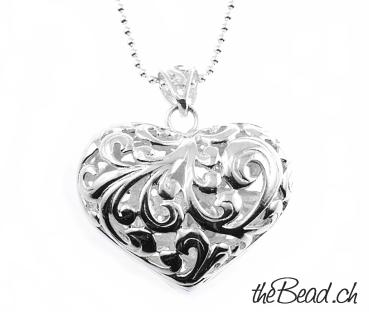 heart necklace made of 925 sterling silver