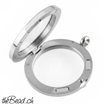 Edelstahl medaillon schmuck anhaenger silber kaufen