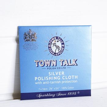 Original TOWN TALK Silber Poliertuch made in england zu bestellen bei thebead schweizer schmuck onlineshop