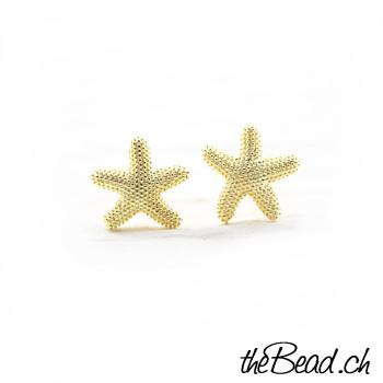 Seastar 925 sterling silver gold plated