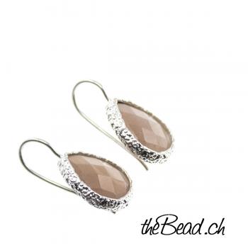 moonstone earrings 925 silber