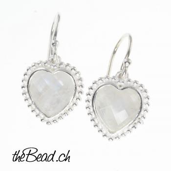 HEART crystal moonstone