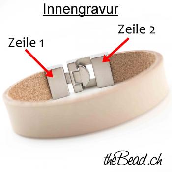 graviertes Lederarmband geschenk für Sie