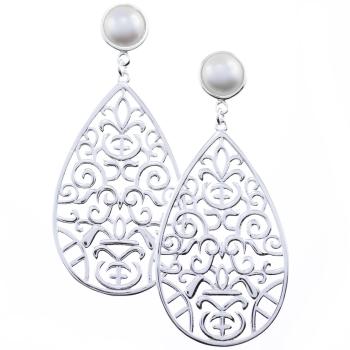 925 sterling silver with freshwater pearls earrings