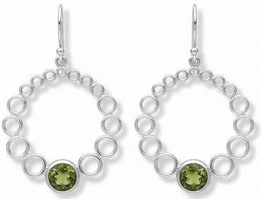 Silber Ohrhänger mit PERIDOT Steinen