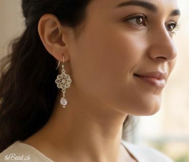 Wunderschöne Ohrhänger aus Silber & Süsswasserperlen