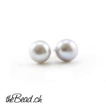 pearls earrings 925 sterling silver