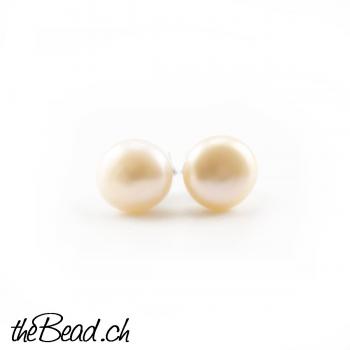 pearls earrings 925 sterling silver