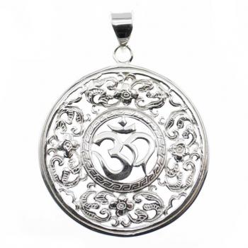 Silver OM pendant