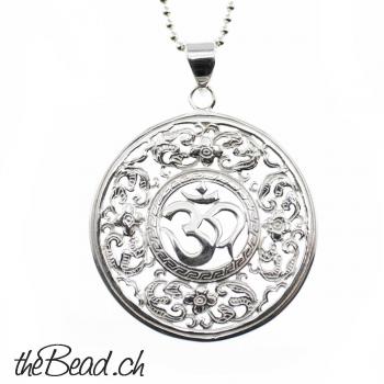 OM Anhänger in 925 sterling silber schoene yoga schmuck anhänger