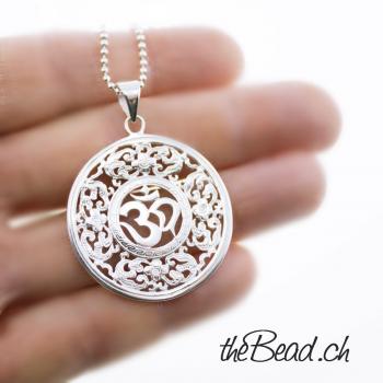 silberketten Anhänger OM 925 Silber shop thebead schmuck