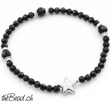 onyx steinarmband mit Stern