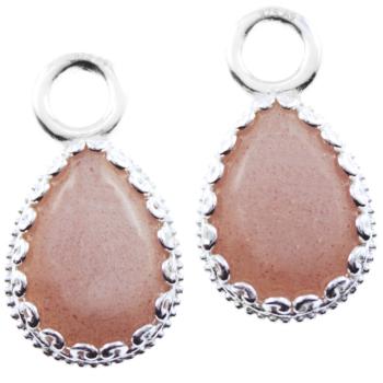 925 silver pendants with orange moonstone