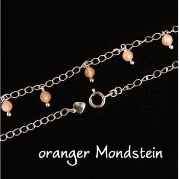 oranger mondstein fusskettchen geschenkidee onlineshop für silberschmuck und damenschmuck aus der schweiz in bester qualität zu günstigen preisen