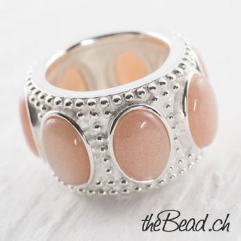 finger ring from thebead with moon stone