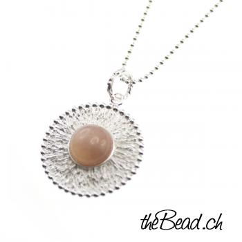 tuerkis 925 Silber Kugelkette mit Feder schmuck Online Shop thebead