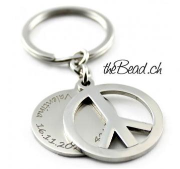 Key chain engraved PEACE