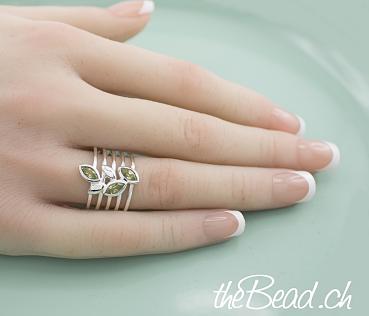 peridot silber fingerring