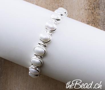 nice pearl silver bracelet