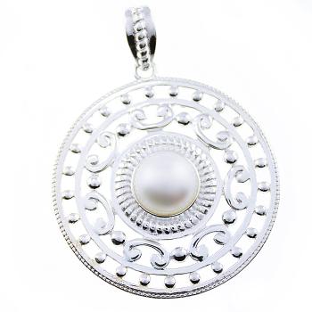 925 sterling silver pendant with freswater pearl