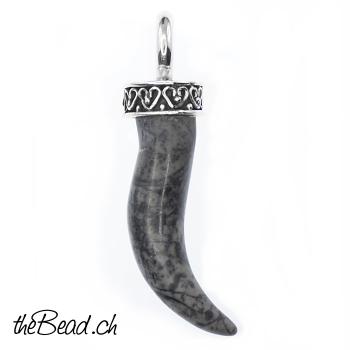 Preview: Silber Anhänger mit PICASSO JASPIS Preview: Jaspis Anhänger