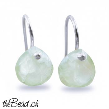 kleine Ohrringe mit PREHNIT