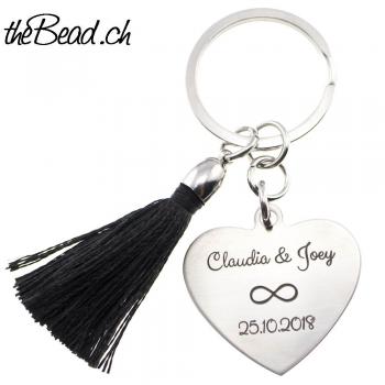 gift idea keychain heart pendant