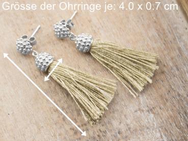 Silber Ohrringe mit Quasten