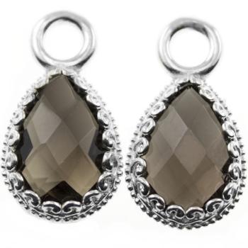 Smoky quartz pendants for earrings