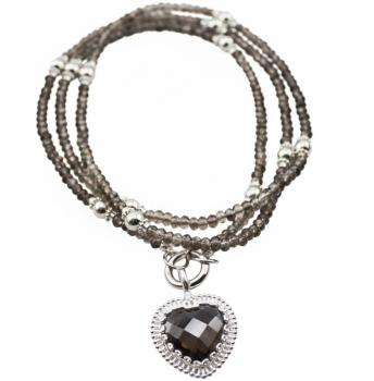 thebead rauchquarze perlenhalskette