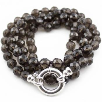 Halskette RAUCHQUARZ Kugelkette, zwei Längen zur Wahl