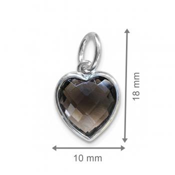 Preview: rauchquarz herz anhänger