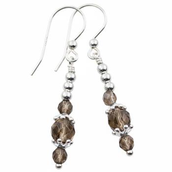 Silber Ohrhänger mit RAUCHQUARZ