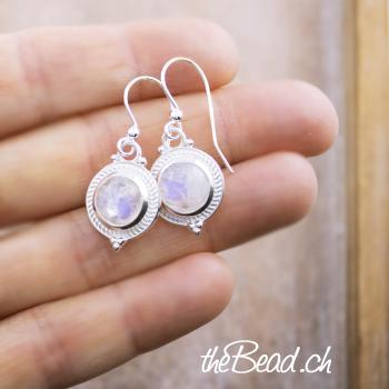 rainbow moonstone earrings