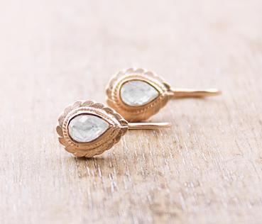 Earrings made of 925 sterling silver rosegold plated