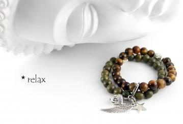 Relax Beads Bracelet with tiger eye and sandelwood