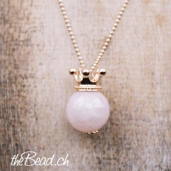 rose quartz necklace