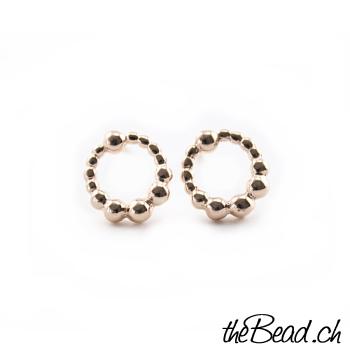 Ear studs 925 sterling silver rosegold plated