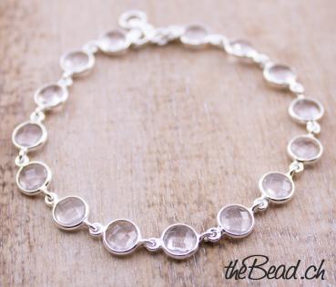 nice rose quarz silver bracelet