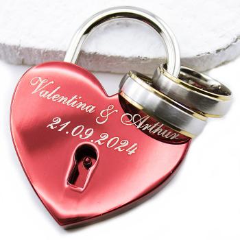 Lovelock HEART with your personal engraving