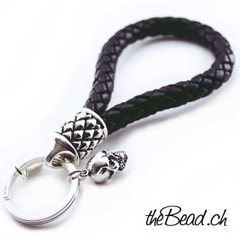 braided leather and 925 silver