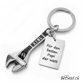 Geschenkidee! Schlüsselanhänger mit Werkzeug & Gravuranhänger