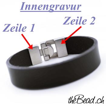 graviertes Lederarmband geschenk für Sie