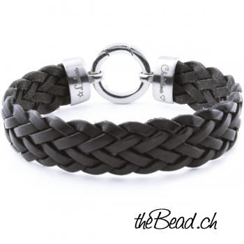 herren lederarmband mit gelochtenem leder