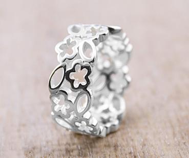 silber fingerring flower