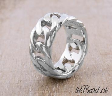 women silver chain finger ring made of 925 sterling silver