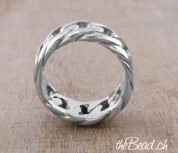 chain silver ring made of sterling silver