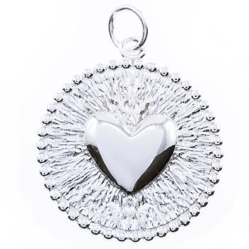 silver pendant heart