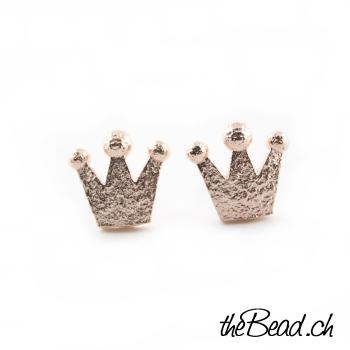 Crown 925 sterling silver rosegold plated