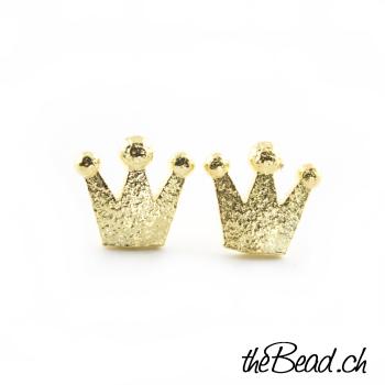 Crown 925 sterling silver gold plated